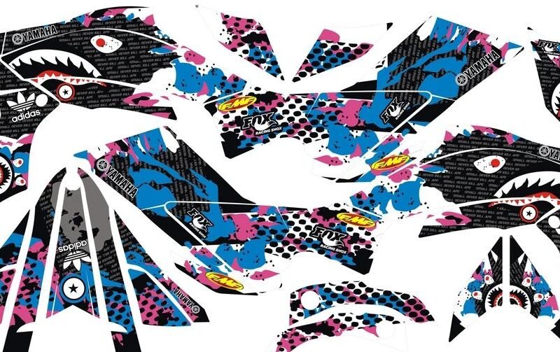 Kit Deco Raptor 450 Shark Blue