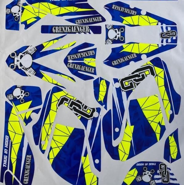 Kit Déco 125 Dtx Dtr Dt Yamaha Fluo Grenzgaenger