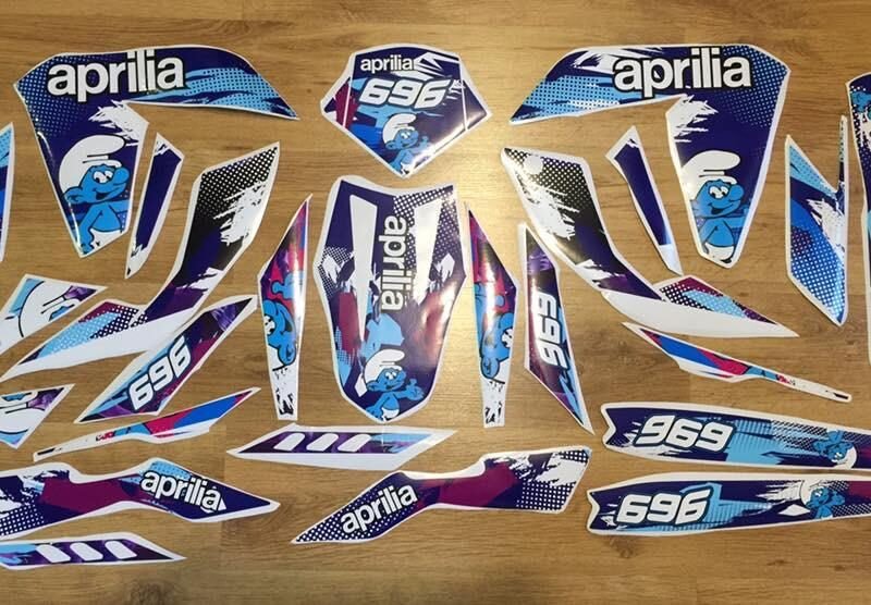 Kit DÉco Aprilia Sx 125 Schtroumpf Édition