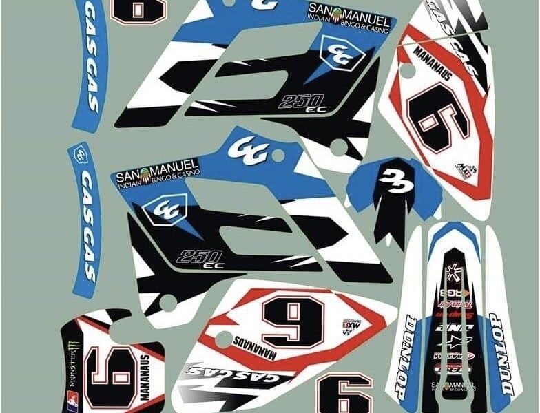 Kit DÉco Gas Gas Ec 2002 2006 Blue