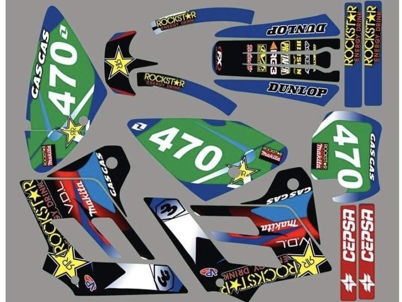 Kit DÉco Gas Gas Ec 2002 2006 Rockstar Bleu