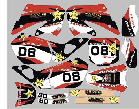Kit DÉco Honda Cr 125 250 1998 1999 Rockstar