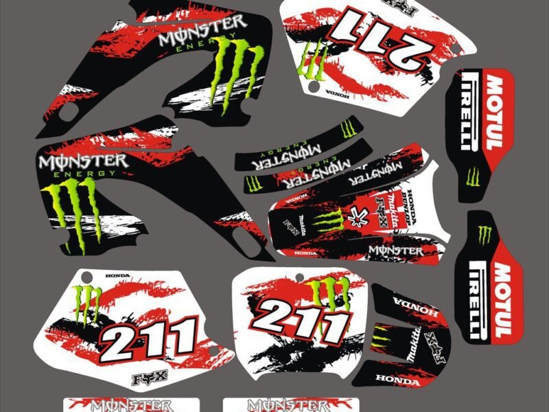 Kit DÉco Honda Cr 125 250 2000 2001 Monster