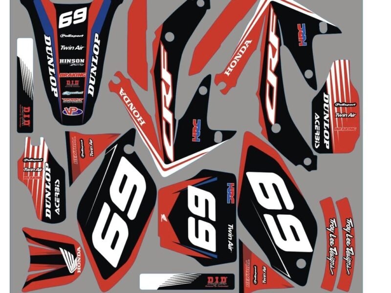Kit DÉco Honda Crf 250 2006 2007 Red
