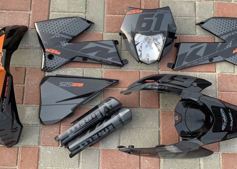 Kit DÉco Ktm Exc 2004 2007 Black