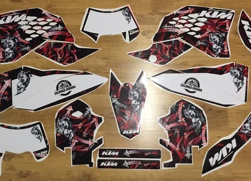 Kit DÉco Ktm Exc Excf 2008 2011 Dark Red