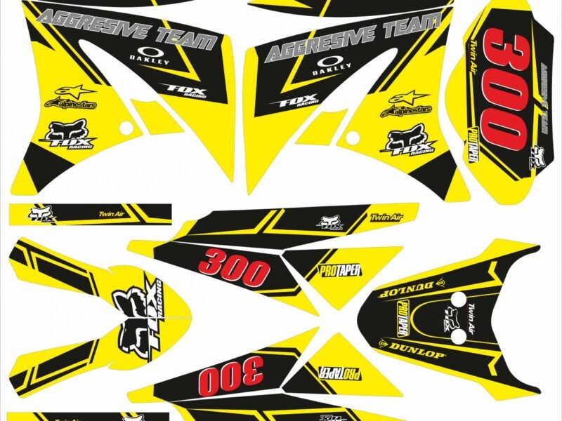 kit déco yamaha xt 125 – yellow (fluo en option)