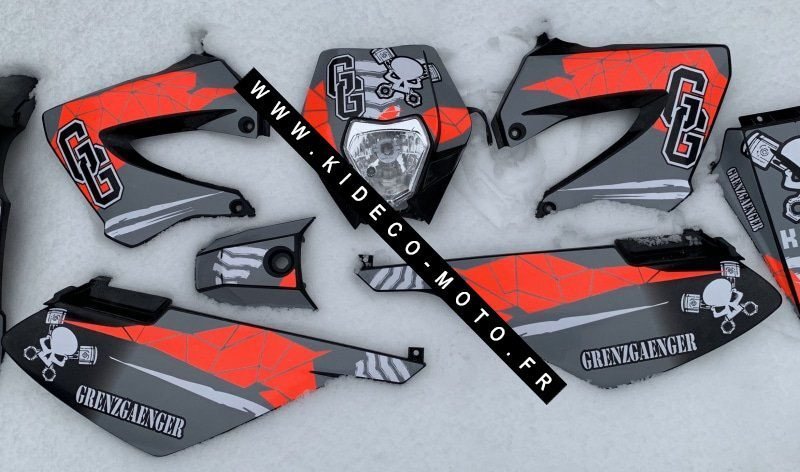 Kit DÉco Derbi Xtreme Xrace Avant 2011 Grey Grenzgaenger