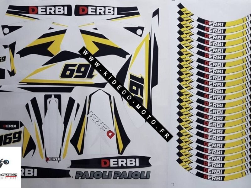 Kit DÉco Derbi Xtreme Xrace Avant 2011 Yellow