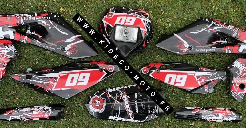 Kit DÉco Husqvarna 610 Sm : 630 Smr 2009 Black Red