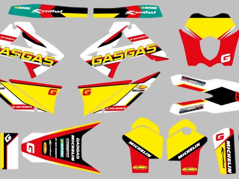 kit deco gasgas ec 2010 2011 jaune