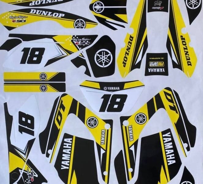 Kit Déco 125 Dtx Dtr Dt Yamaha Anniversaire Jaune
