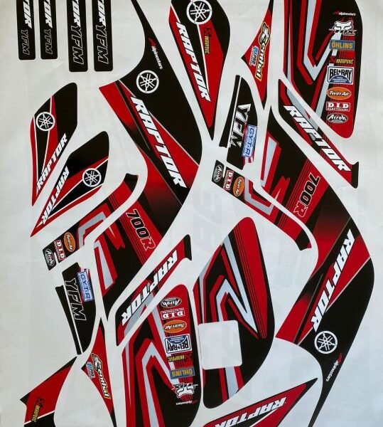 Kit Déco Yamaha Quad 700 Raptor R Red Black