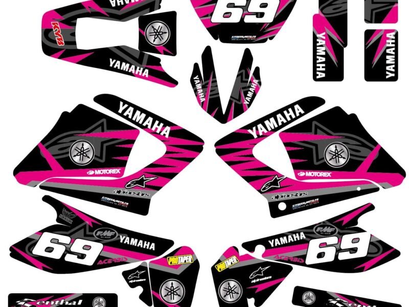 Kit Deco Moto Yamaha 125 Dt Dtr Dtre Dtx Alpinstars Rose