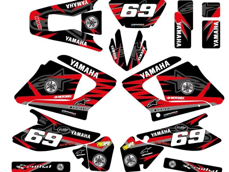 Kit Deco Moto Yamaha 125 Dt Dtr Dtre Dtx Alpinstars Rouge