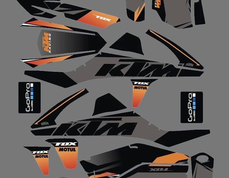 Kit Deco Motocross Ktm Sx Sxf 2016 2018 Black