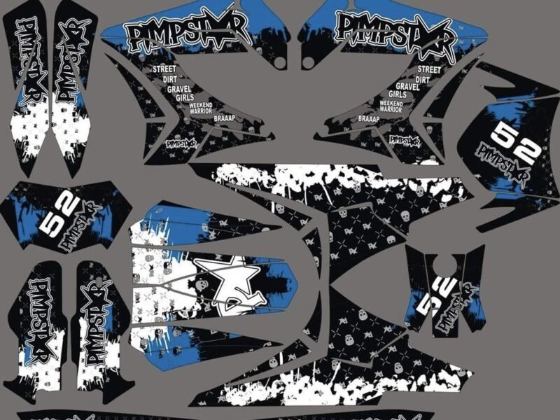 Kit Deco Derbi Carenage Tnt Pimpstar Bleu