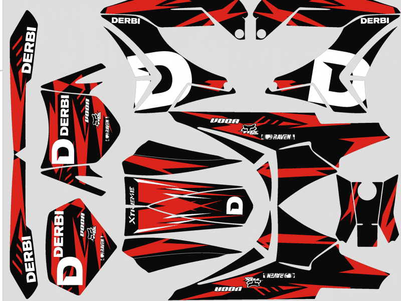 Kit Deco Derbi Carenage Tnt Red