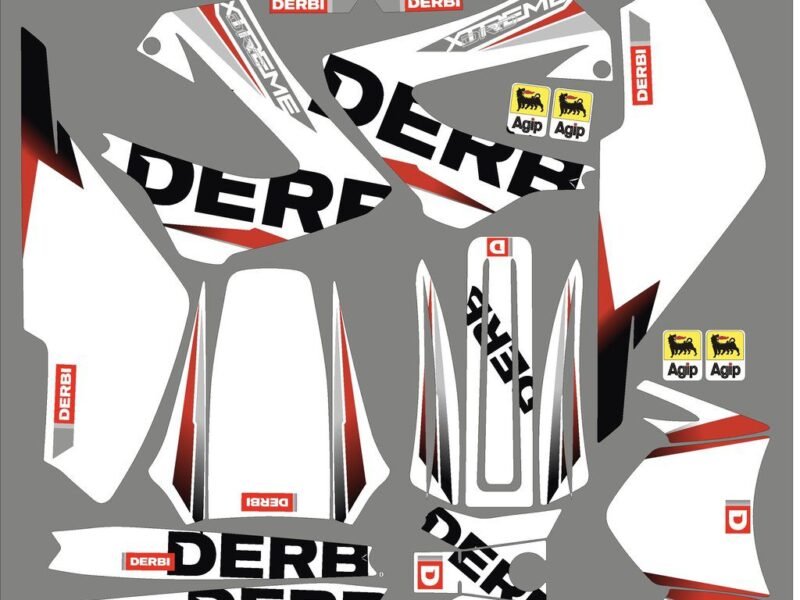Kit Deco Derbi Xrace Xtreme White