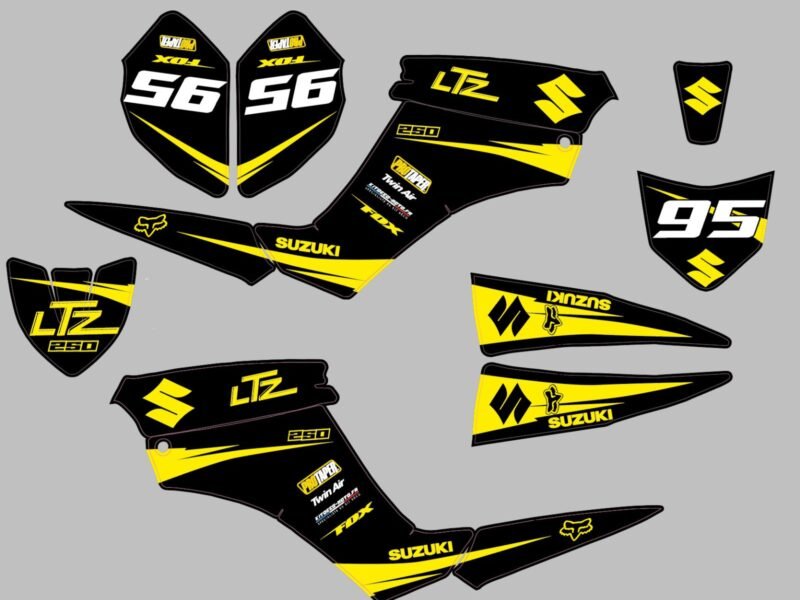 kit deco suzuki 250 ltz quad black