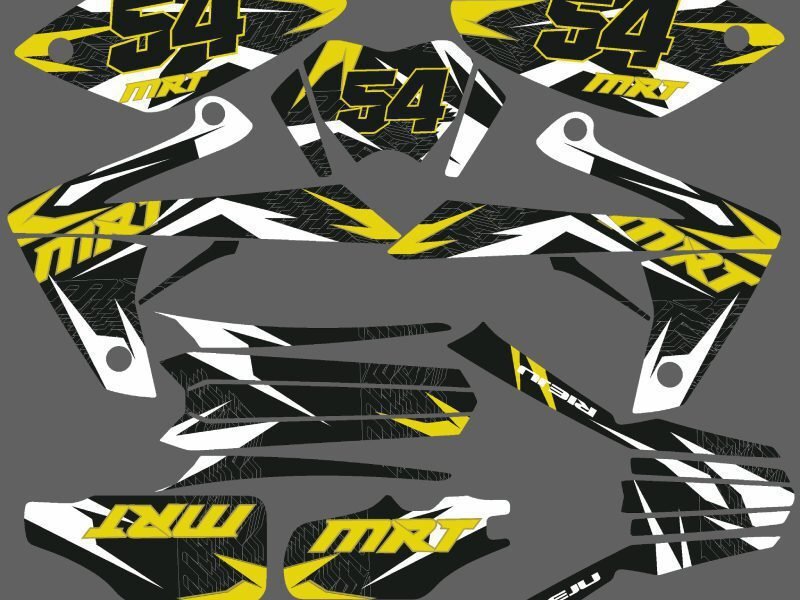 kit deco rieju 50 mrt jaune blanc