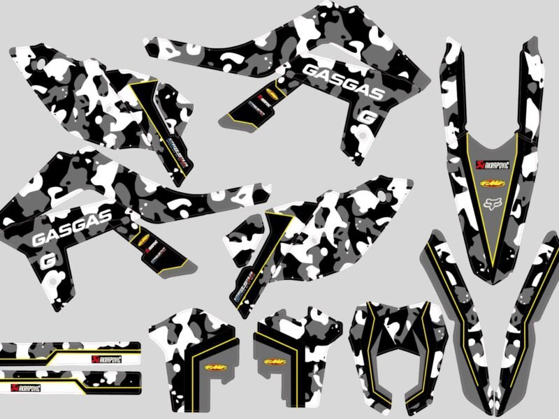 kit deco gasgas camouflage noir blanc