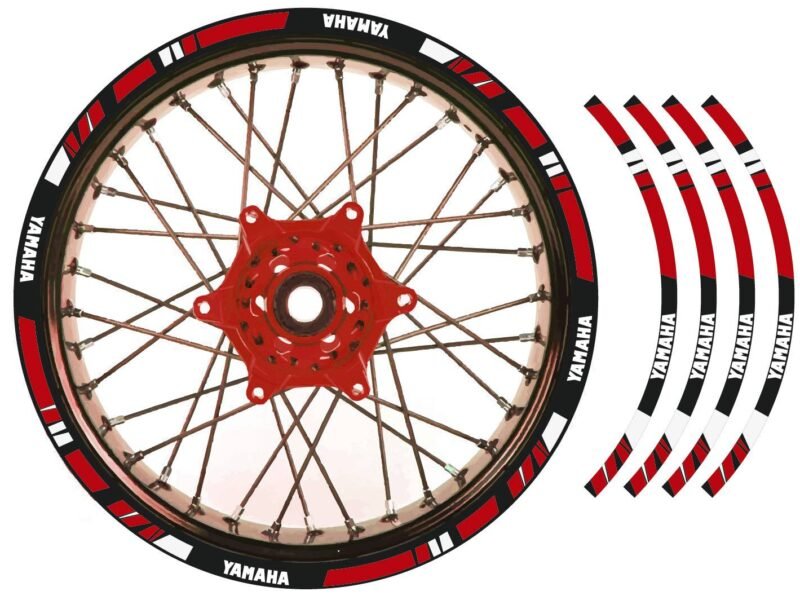 liseret de jante yamaha moto rouge
