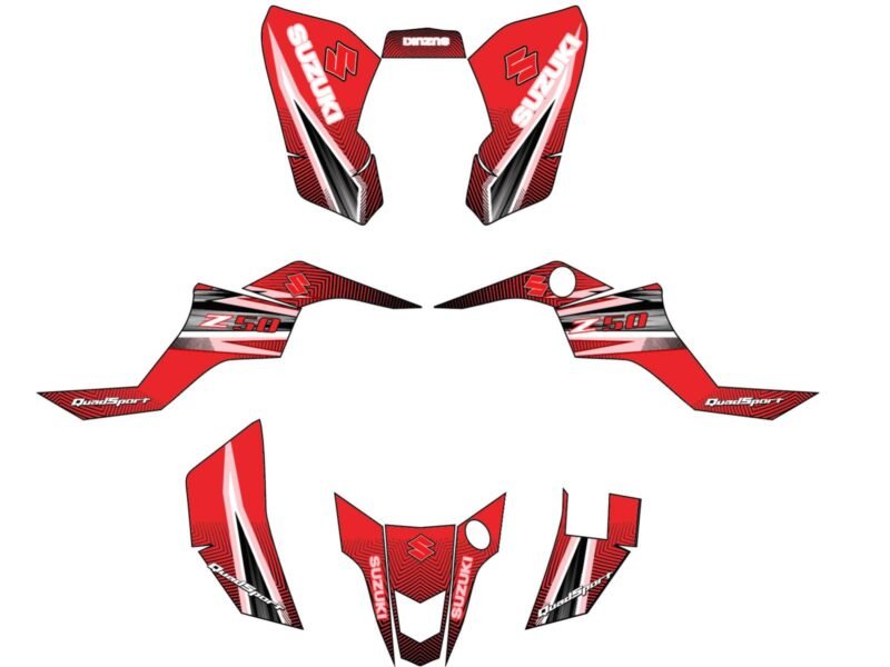 kit deco suzuki 50 ltz rouge