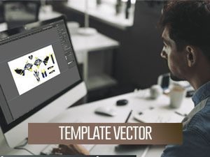 template vector moto quad