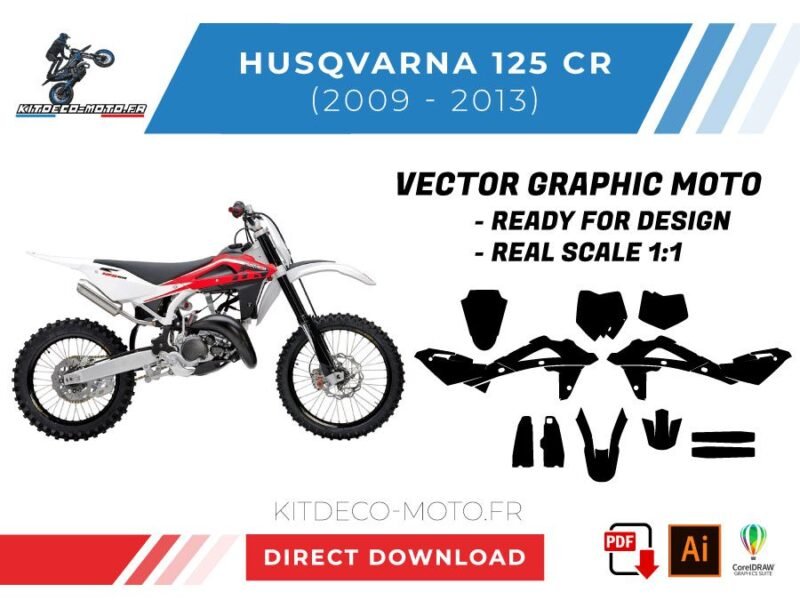 template vector husqvarna 125 cr 2009 2013