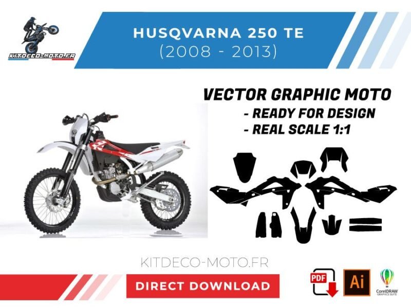 template vector husqvarna 250 te 2008 2013