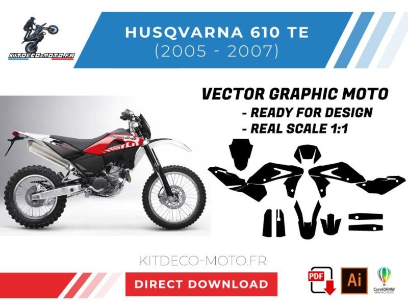 template vector husqvarna 610 te 2005 2007