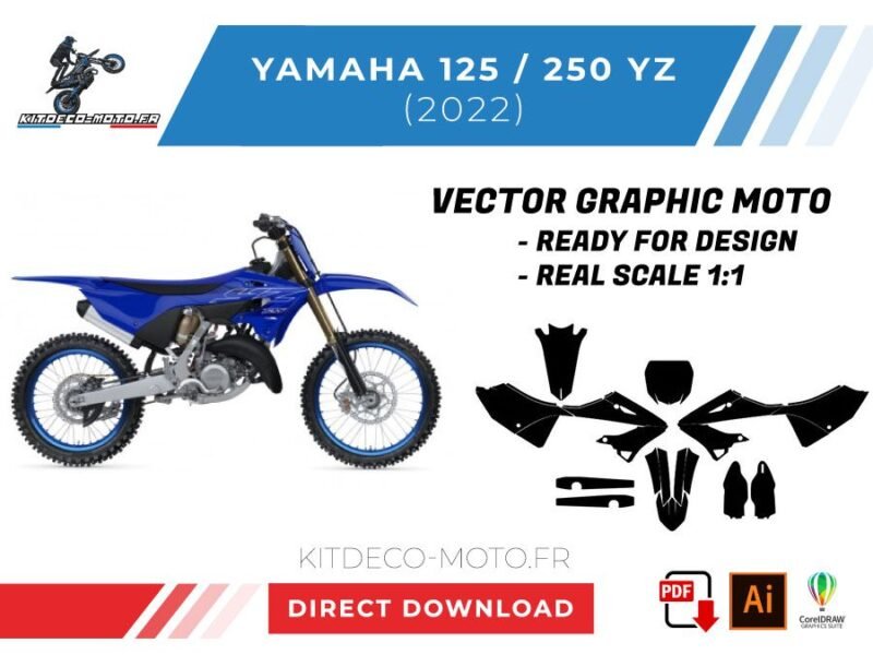 template vector yamaha 125 250 yz 2022