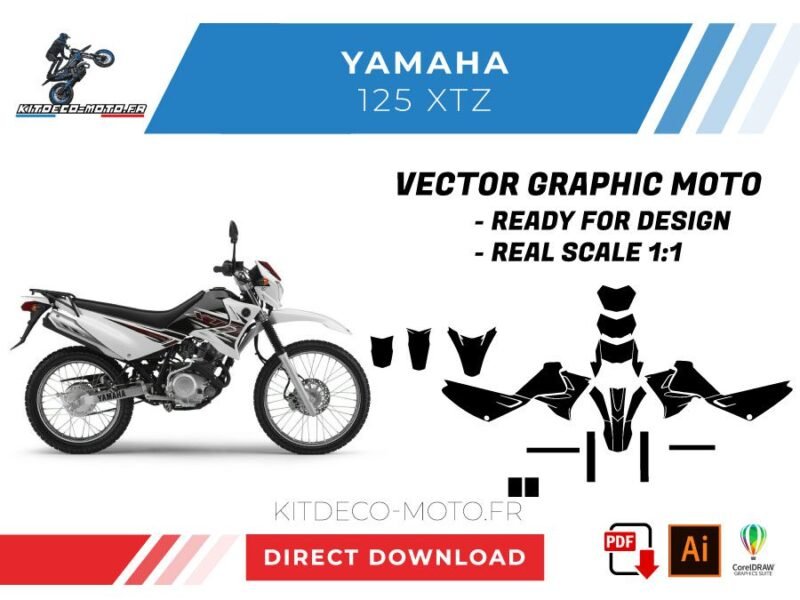 template vector yamaha 125 xtz