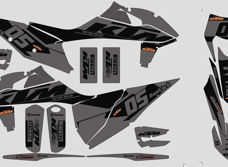 kit dÉco ktm exc 2020 2022 grey