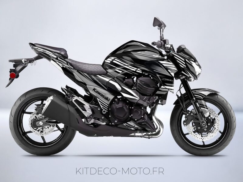 kit deco kawasaki z800 dark blanc