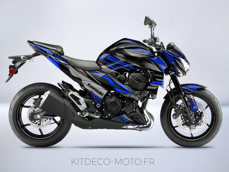 kit deco kawasaki z800 dark bleu