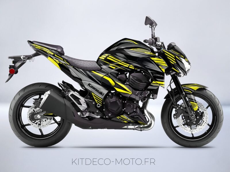 kit deco kawasaki z800 dark jaune