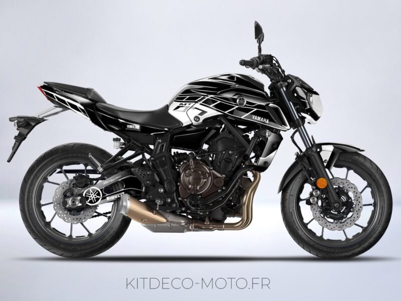 kit deco moto yamaha mt 07 anniversaire noir