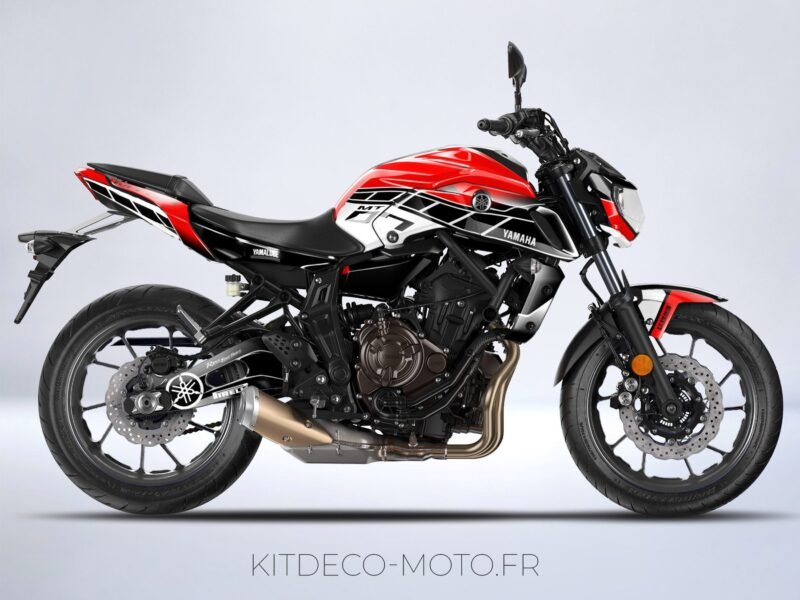 kit deco moto yamaha mt 07 anniversaire rouge
