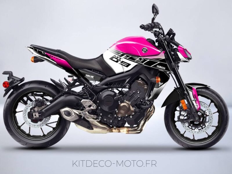 kit deco moto yamaha mt 09 anniversaire rose mockup