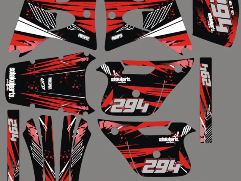 kit deco peugeot 50 xp6 line rouge