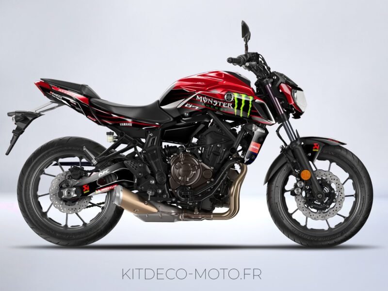 kit deco yamaha mt 07 monster energy rouge