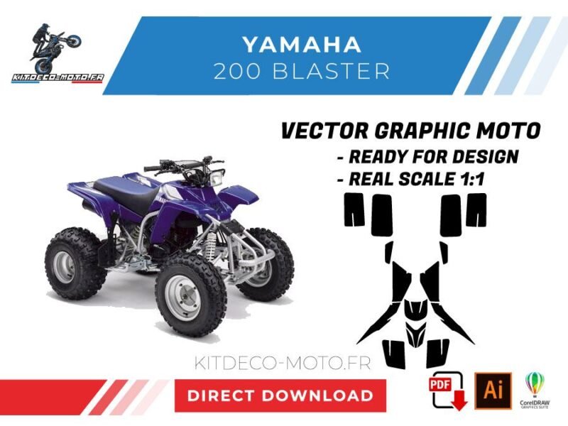 template vector yamaha 200 blaster