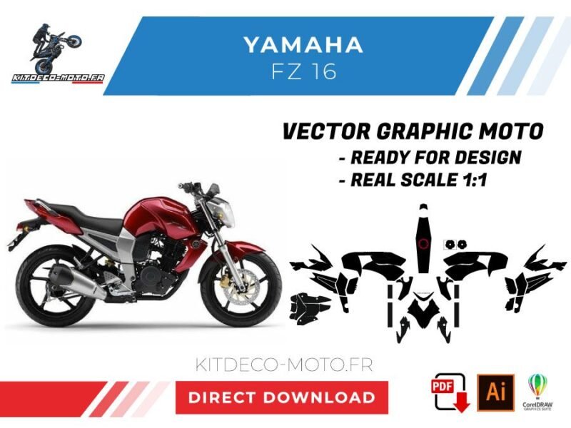 template vector yamaha fz 16