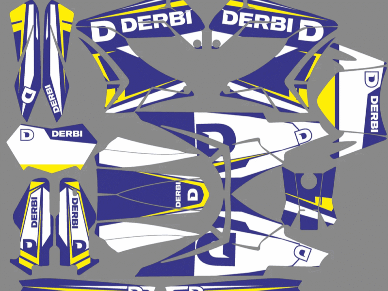 kit déco derbi 50 carénage tnt 