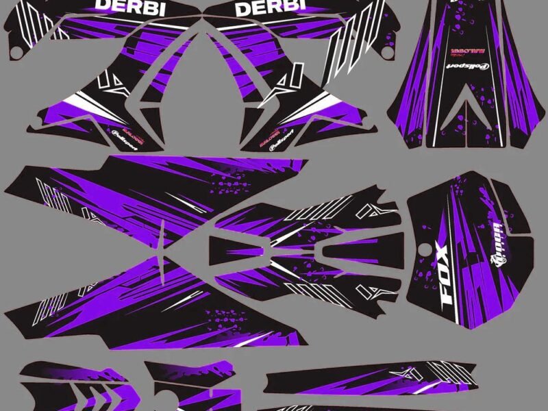 kit déco derbi 50 carénage tnt monster bleu