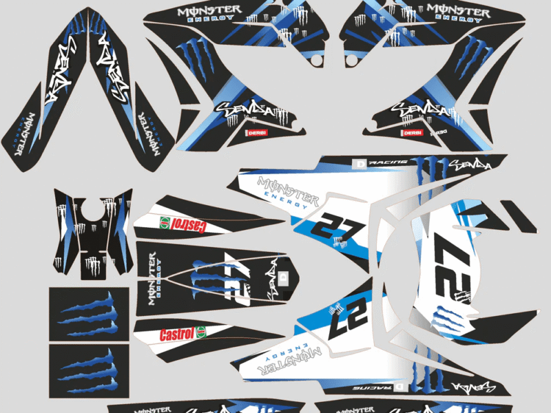 kit déco derbi 50 carénage tnt 