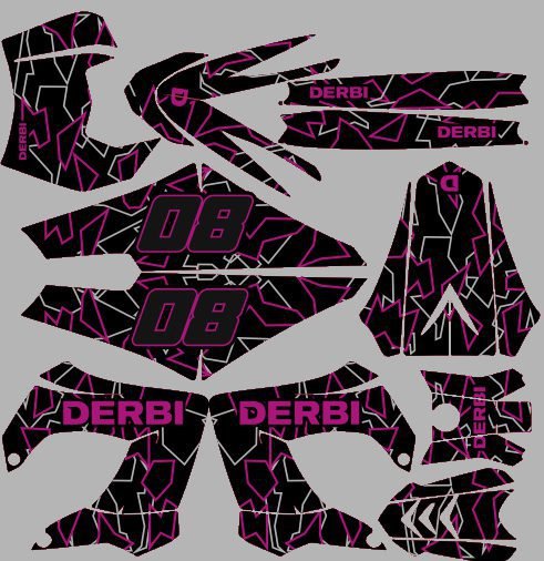 kit déco derbi 50 carénage victoria bull tun'r 