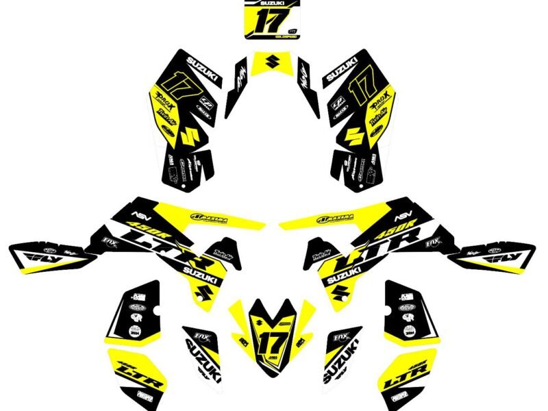 kit déco suzuki ltr 450 dark jaune